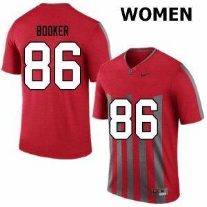 Women's Ohio State Buckeyes #86 Chris Booker Retro Nike NCAA College Football Jersey Style TDV3544YB